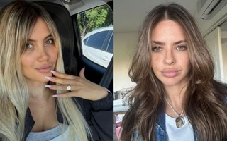 La China Suárez se robó una foto icónica de Wanda Nara