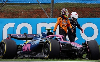 Franco Colapinto chocó contra y abandonó el GP de Brasil