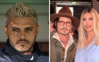 La inesperada reacción de Mauro Icardi ante la foto de Wanda Nara con Johnny Depp