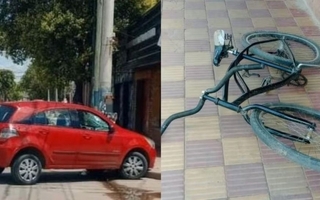 ​​​​​​​Una ciclista fue atropellada y salió despedida varios metros