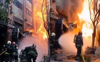 Impactante videos del incendio en un edificio provocado por una fuga de gas