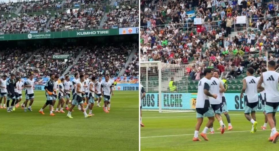 Más de 20 mil fanáticos coparon el estadio del Elche para ver entrenar a Messi y la Selección Más de 20 mil fanáticos coparon el estadio del Elche para ver entrenar a Messi y la Selección