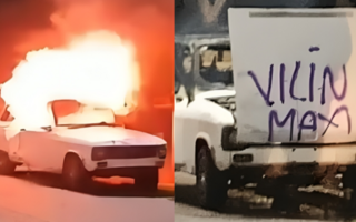 Escrache y auto incendiado a un presunto violador: hubo detenidos y heridos