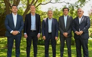 Orrego y otros tres gobernadores se reunieron con Santilli: ¿de qué hablaron?