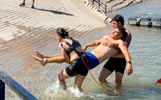 Más de 250 guardavidas superaron pruebas de capacidad física y rescate en Dique Punta Negra