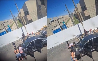 Video: así desmantelaron un auto robado en plena calle y a la vista de todos