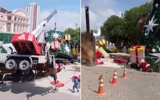 Un operario murió aplastado por una grúa mientras armaba un árbol de Navidad