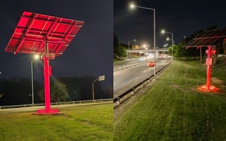 San Juan ilumina en rojo la ruta solar por el Día Mundial del VIH