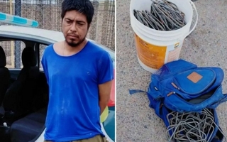 Detienen a conocido delincuente sanjuanino robando en obra en construcción