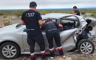 Dos personas resultaron heridas tras un choque entre autos en Caucete