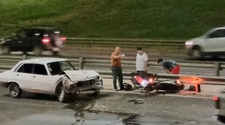 Tres autos y una moto chocaron en la Circunvalación de San Juan