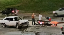 Tres autos y una moto chocaron en la Circunvalación de San Juan