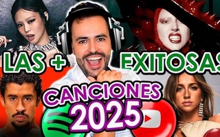Top 10 canciones más escuchadas en YouTube 2025
