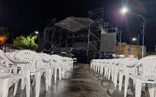 Suspendieron la Fiesta de Santa Bárbara por lluvia y riesgo eléctrico