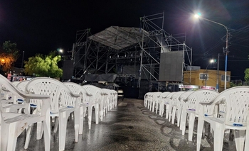 Suspendieron la Fiesta de Santa Bárbara por lluvia y riesgo eléctrico