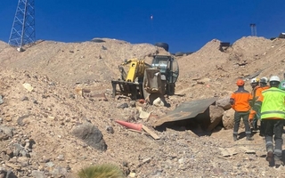 Veladero: un trabajador cayó 20 metros y fue atendido de urgencia