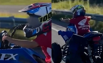 Un padre dejó que su hijo de 5 años maneje un cuatriciclo y causó indignación