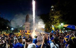 San Juan se vistió de azul y oro por el Día del Hincha de Boca: mirá las fotos