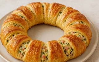 Cómo hacer la corona de hojaldre para las próximas Fiestas