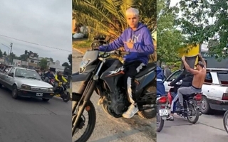 Caravana en moto para despedir a un joven muerto en un tiroteo entre bandas