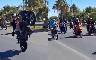 Caravana motera despidió a Alex Barrera tras su trágica muerte