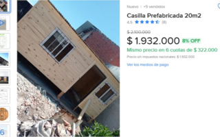 $1.9 millones: el valor en Mercado Libre del mismo modelo de casa que la AFA dio a inundados